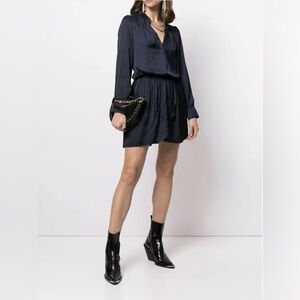 ZADIG & VOLTAIRE Rinka Satin Dress in Color Encre